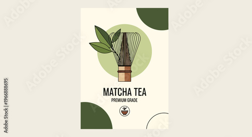 Matcha Tea Premium Grade Minimalist Poster Design