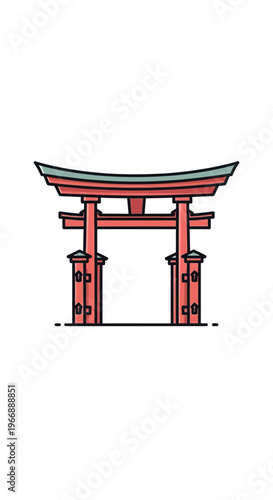 Japanese Torii Gate Illustration