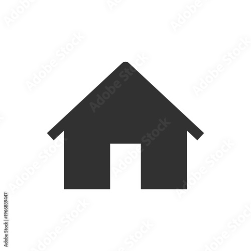 House building icon. Residential property and home concept. Monochrome black and white symbol