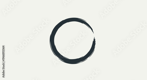 Minimalist Zen Enso Circle Brush Stroke Symbol