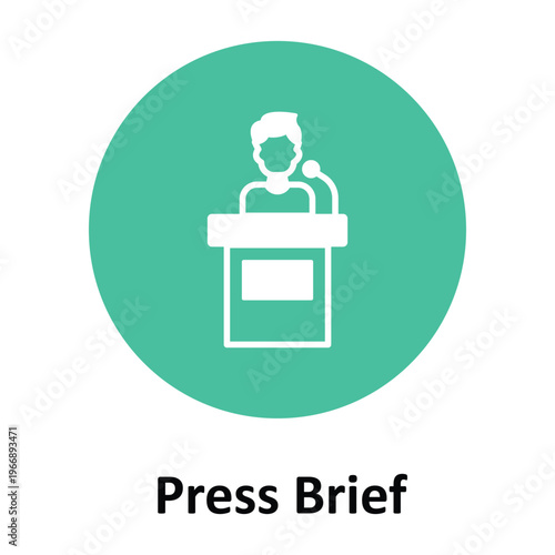 Press Brief Vector icon which can easily modify or edit