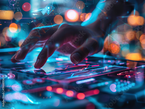 Futuristic Technology Interaction 