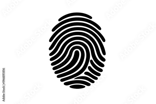 Detailed black fingerprint pattern on white background