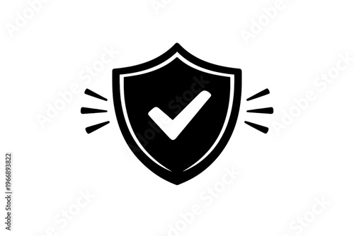 Shield icon with check mark symbolizing security and protection