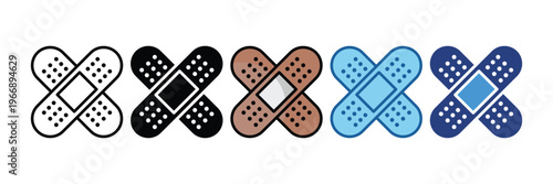 Bandage  Icon Set Multiple Style Collection