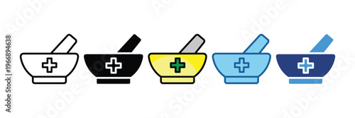 Pharmaceutical  Icon Set Multiple Style Collection