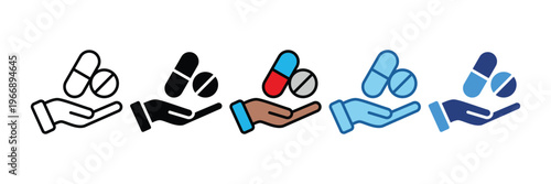 Treatment  Icon Set Multiple Style Collection