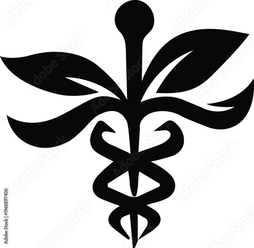 Black and white fleur de lis vector design in a decorative floral tattoo style