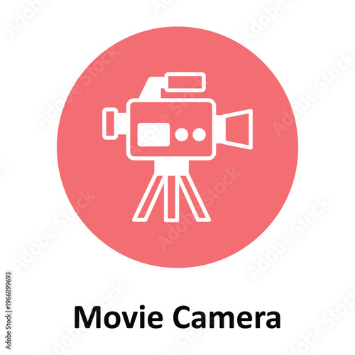 Movie Camera Vector icon which can easily modify or edit