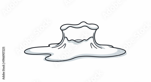 cartoon melting blob or viscous substance splattering