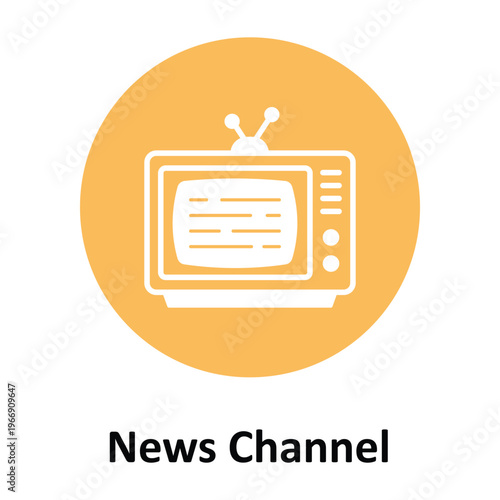 News Channel Vector icon which can easily modify or edit