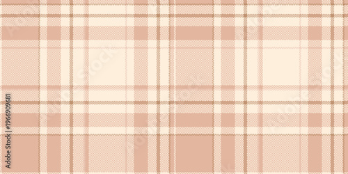 Masculine background textile plaid, display vector pattern check. Flowing tartan texture fabric seamless in light and antique white colors.