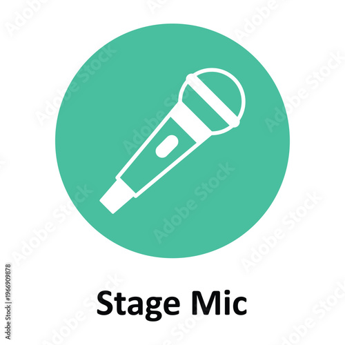 Stage Mic Vector icon which can easily modify or edit