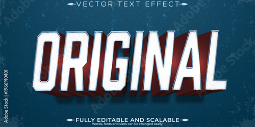 Retro sticker text effect, editable 70s and 80s text style