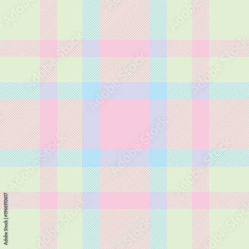 Handkerchief fabric pattern seamless, improvement textile check vector. Us texture tartan background plaid in light color.