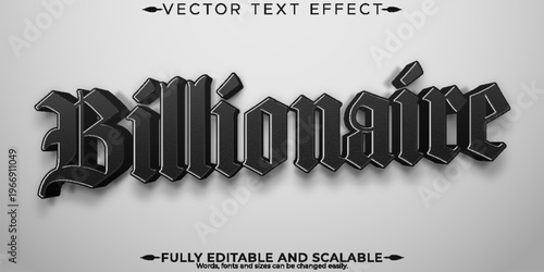 Billionare gold sparkle text effect, editable royal and shiny text style