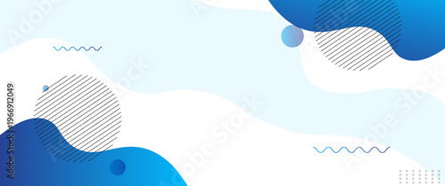 abstract fluid banner background with blue color. vector illustration
