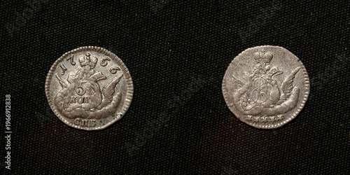 antique silver coin 5 kopecks