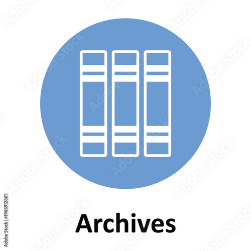 Archives Vector icon which can easily modify or edit