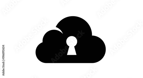 A stylized black leaf design element.