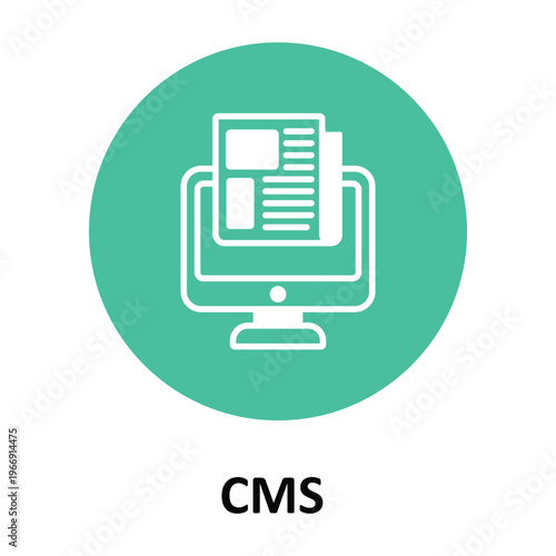 CMS Vector icon which can easily modify or edit
