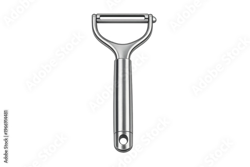 Stainless steel vegetable peeler kitchen utensil transparent background