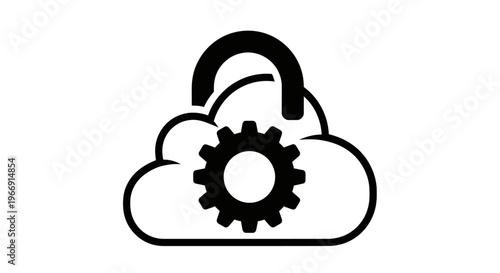 A stylized black leaf design element.