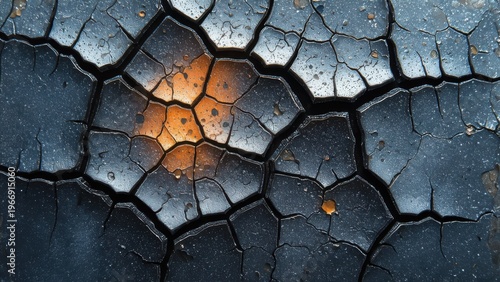 Close-up of a Cracked Concrete Surface