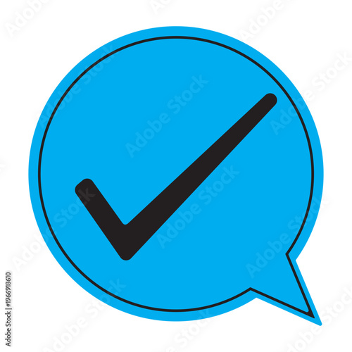 Blue Checkmark Circle Icon. Approval, Verified and Success Symbol. Perfect for user interface design, mobile apps, websites, and branding projects.