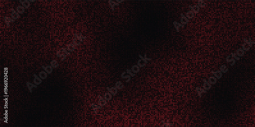 Modern red digital display backdrop with LED pixel dots and monitor grid design