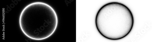 Tableau sur toile Glowing Light Sphere with Negative Inversion Effect