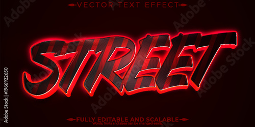 Graffiti text effect, editable spray and street text style