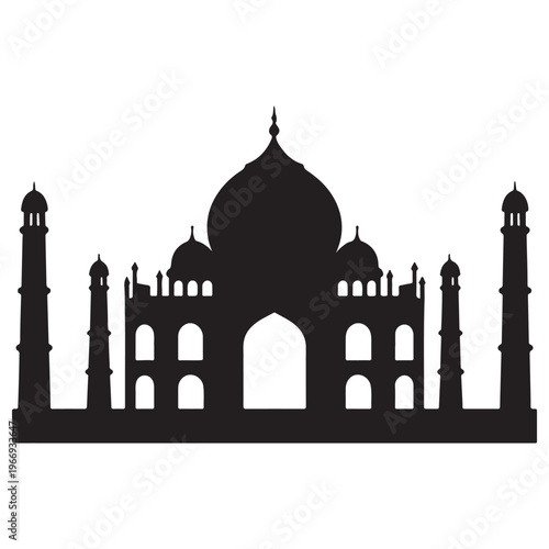 taj mahal vector illustration