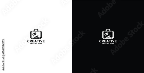 travel agency logo design that focuses on luxury travel, beaches, adventure, family