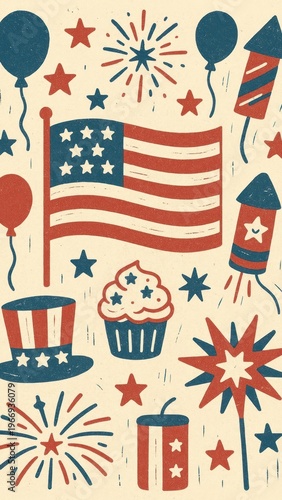 Patriotic celebration festive design
