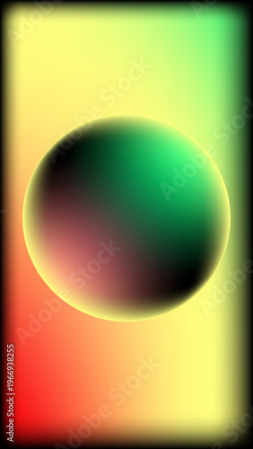 abstract background with green sun