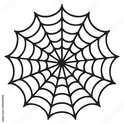 Spiderweb Design: A striking, symmetrical spiderweb illustration, embodying intricacy and structure.