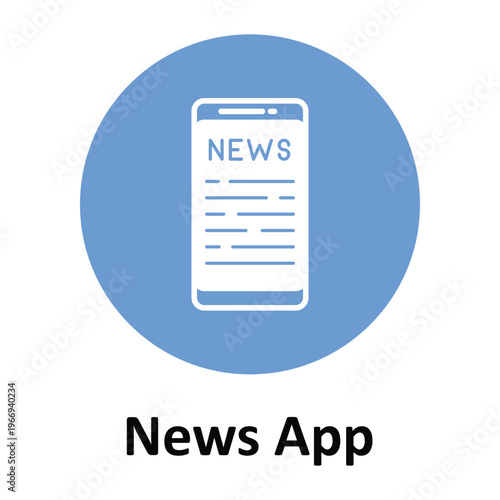 News App Vector icon which can easily modify or edit
