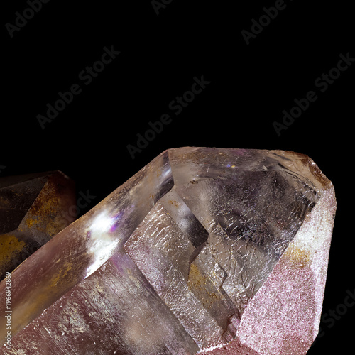 Macro Macro Smoky Amethyst Crystal with Iridescence