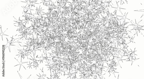 Overlapping starburst shapes create a dense, complex, and abstract pattern