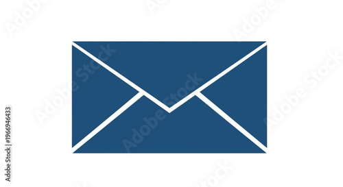 Blue Envelope Icon Graphic, Email Symbol, Communication Concept