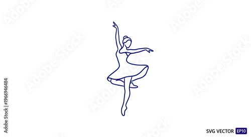 Elegant Ballerina Silhouette Dancing Gracefully