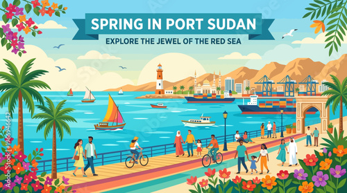Springtime Scene in Port Sudan Red Sea Coast