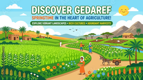 Discover Gedarif Springtime in an Agriculture Landscape