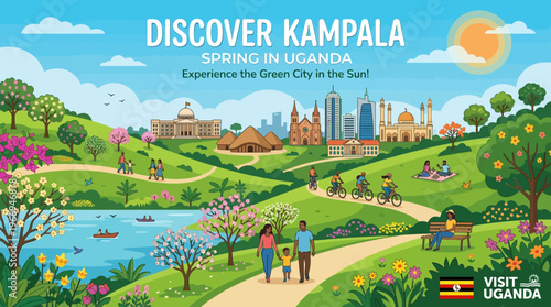 Discover Kampala Springtime in Uganda Tourism Poster
