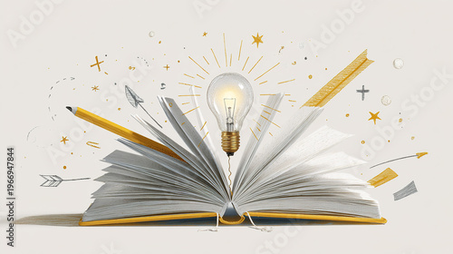 Creative Style 3D Book Landscape City Scene