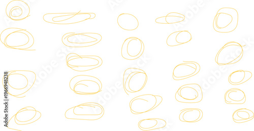 Collection of various blurry facial features and skin tones on white background for graphic design reference