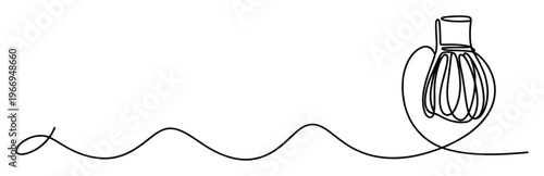 Minimalist continuous line drawing of an incandescent light bulb symbolizing a bright idea, innovation, and creative thinking, useful for business presentations, educational materials, or