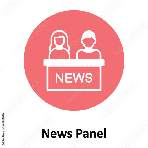 News Panel  Vector icon which can easily modify or edit