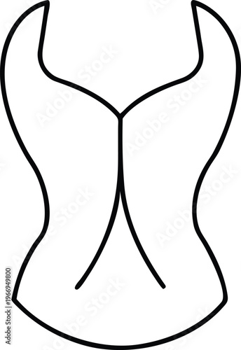 Classic Womens Waist Cincher Corset Undergarment Outline for Elegant Fashion Styling